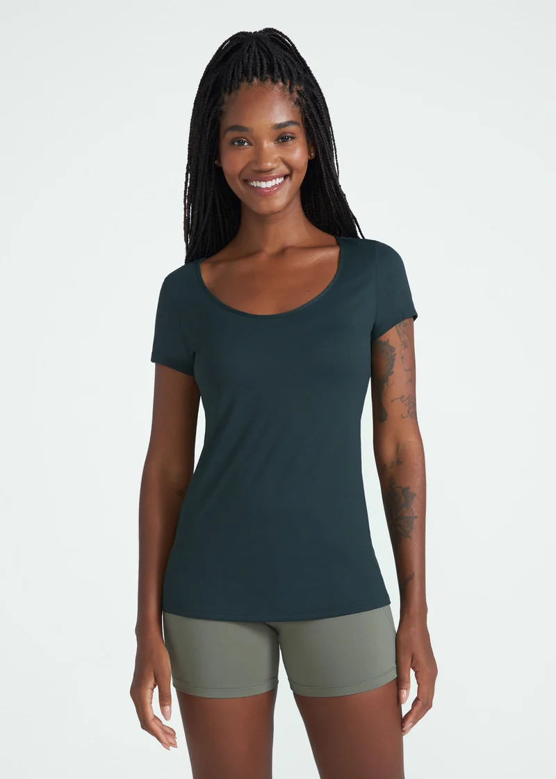 T-Shirt Mulher Manga Curta Gota