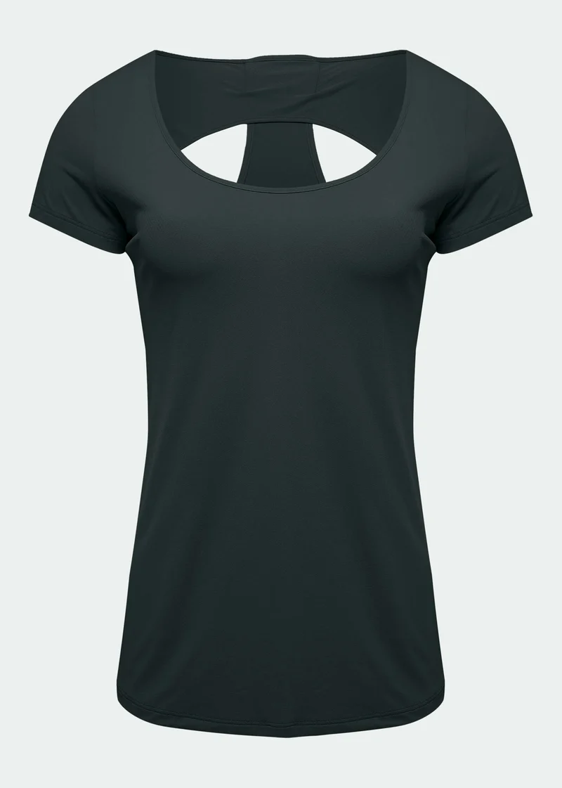 T-Shirt Mulher Manga Curta Gota
