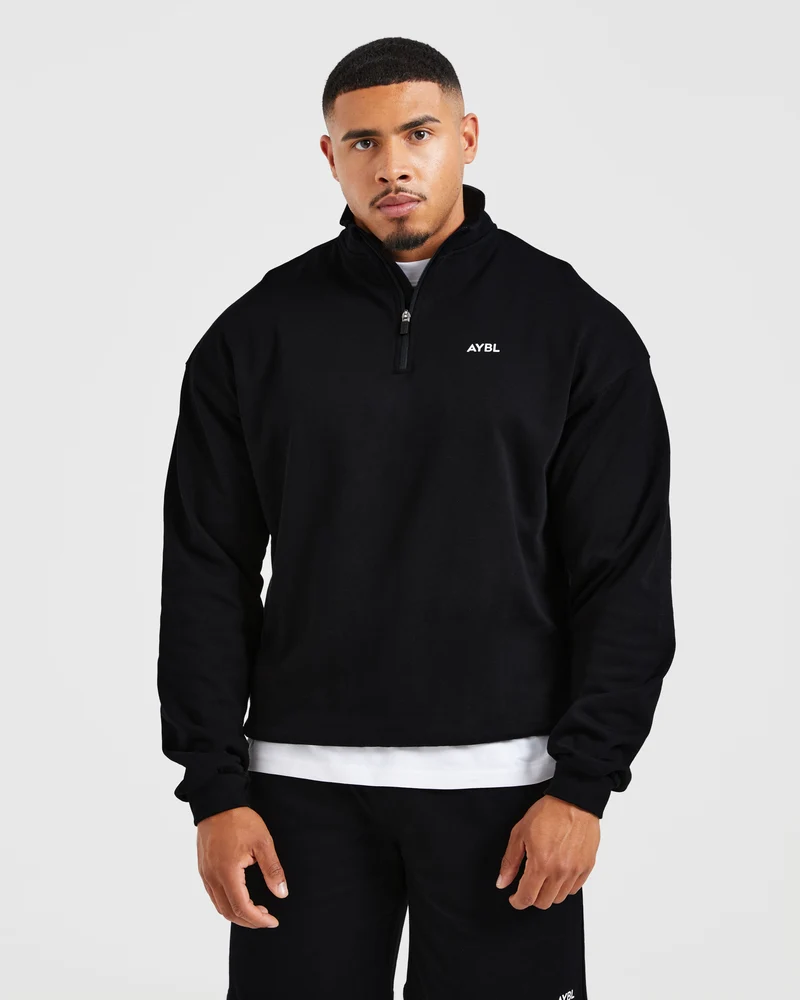 Rebound 1/4 Zip Pullover - Noir