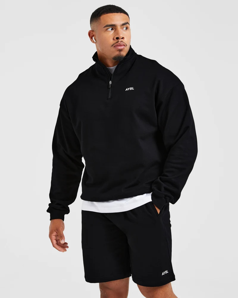 Rebound 1/4 Zip Pullover - Noir
