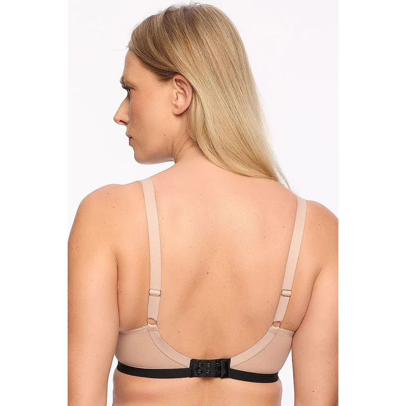 Soutien-gorge souple Gaia 208168 lingerie féminine confort style elegance maintien bonnets dentelle floral noir beige femmes lingerie sexy