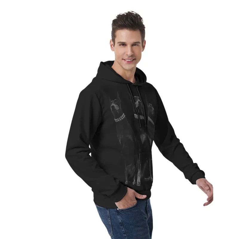 Dobermans Pinscher Gangster Dog Art Pullover Hoodie