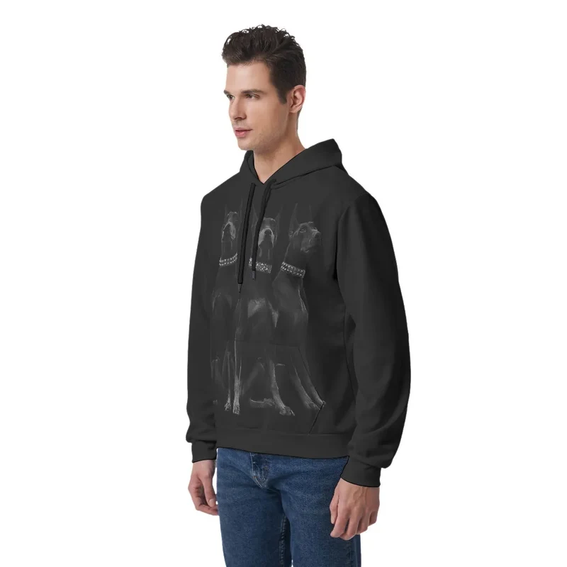 Dobermans Pinscher Gangster Dog Art Pullover Hoodie
