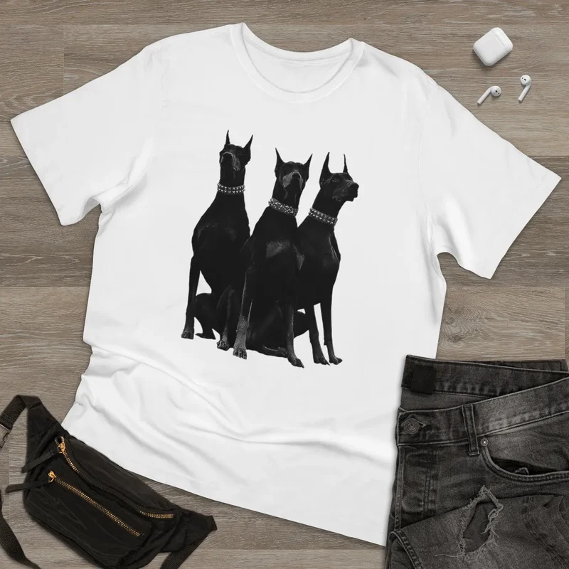 Dobermans Pinscher Gangster Dog Art T-shirt