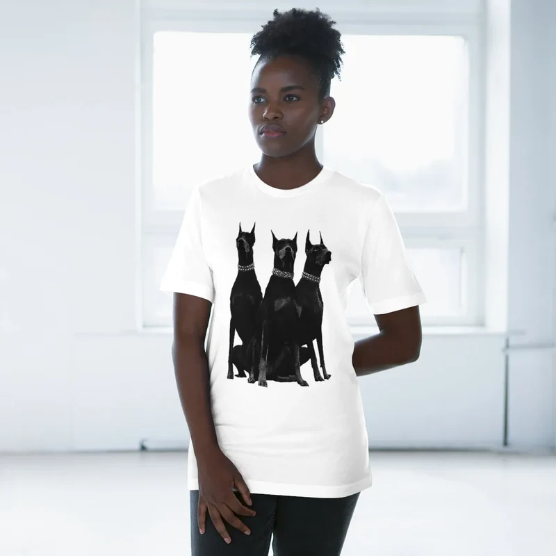 Dobermans Pinscher Gangster Dog Art T-shirt