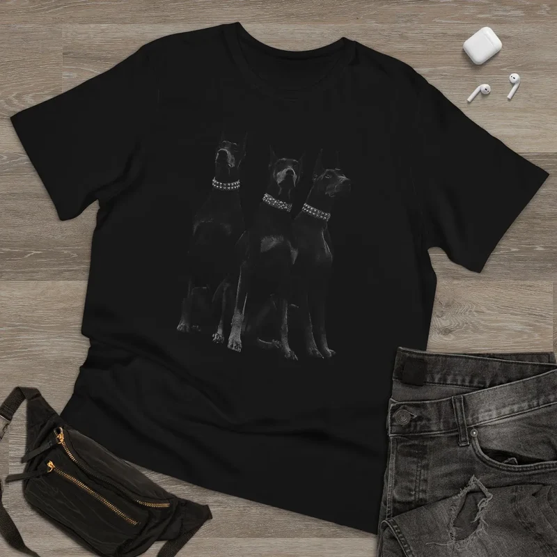 Dobermans Pinscher Gangster Dog Art T-shirt