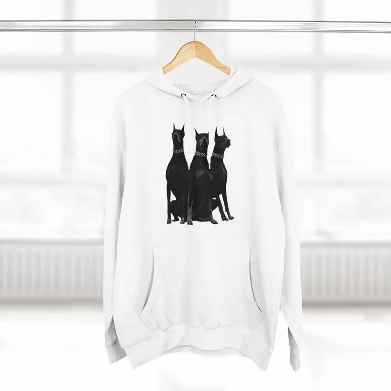Dobermans Pinscher Gangster Dog Art Pullover Hoodie