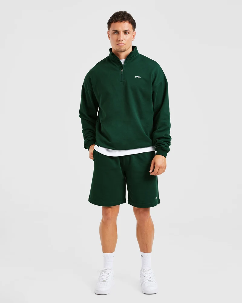 Rebound 1/4 Zip Pullover - Forest Vert