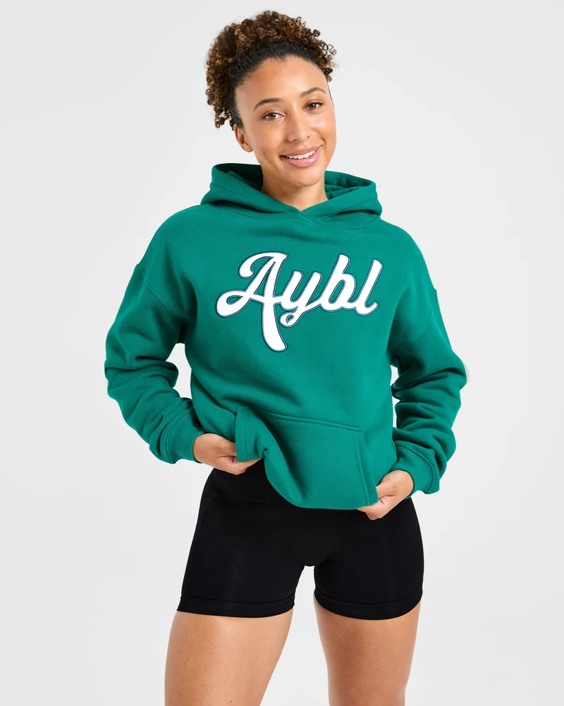Script Embroidered Oversized Hoodie - Sports Vert