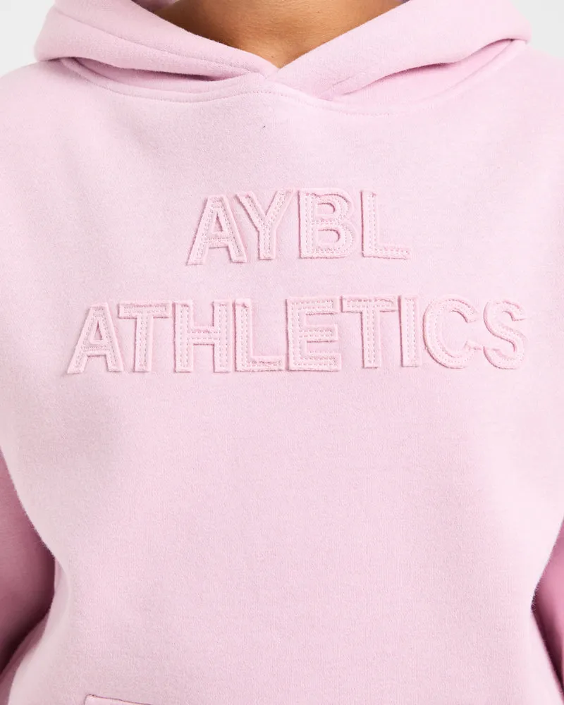 Athletics Applique Oversized Hoodie - Sugar Rose