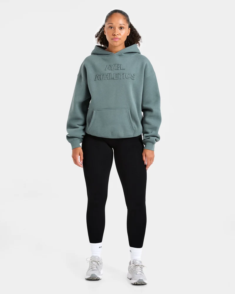 Athletics Applique Oversized Hoodie - Slate