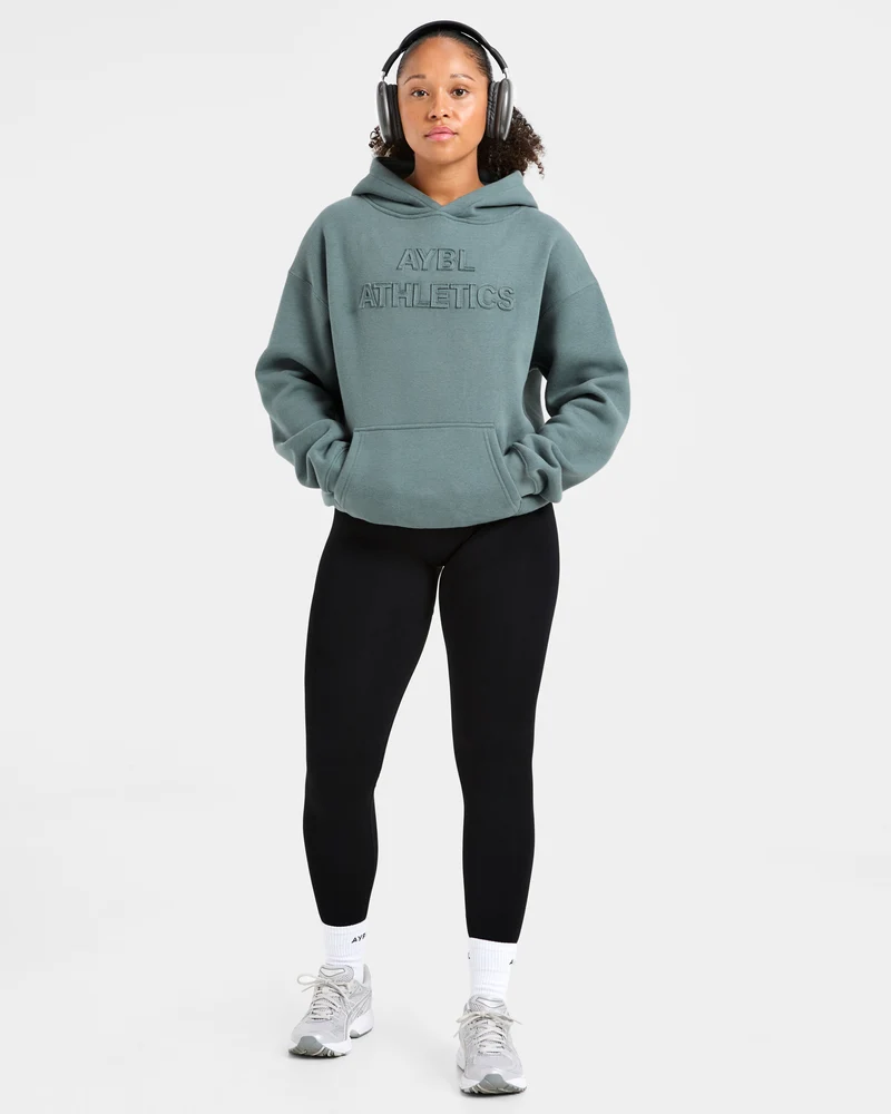 Athletics Applique Oversized Hoodie - Slate