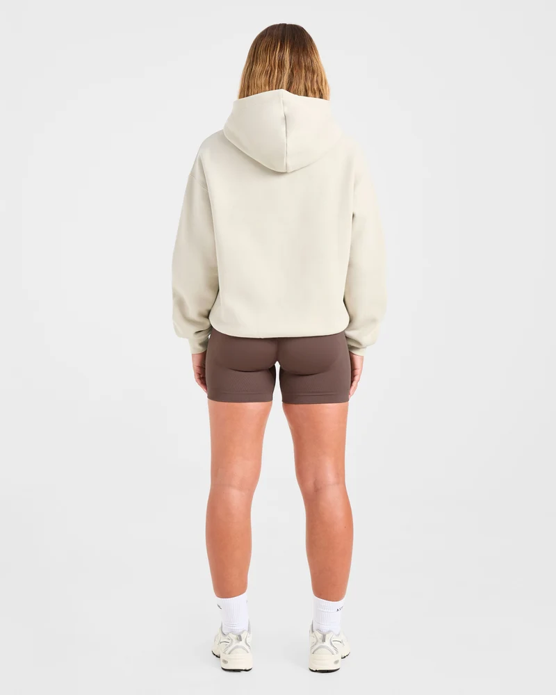 Athletics Applique Oversized Hoodie - Sand