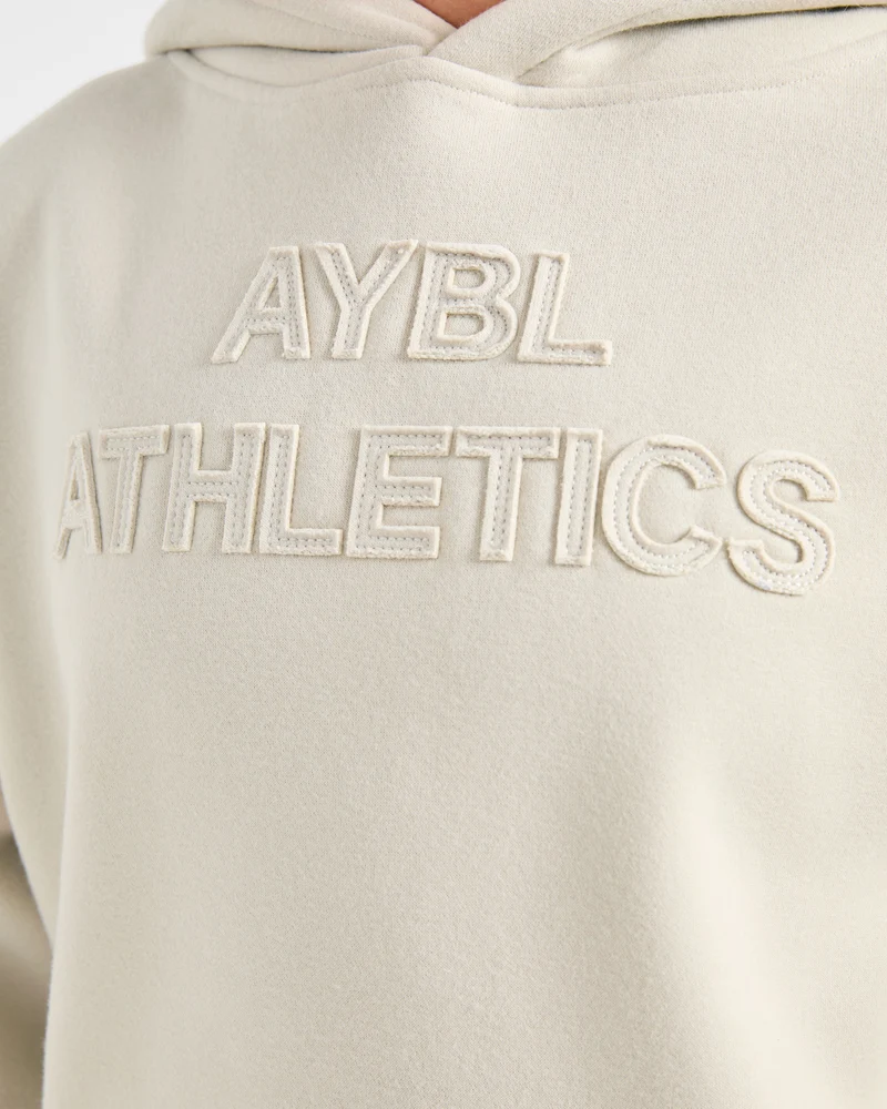 Athletics Applique Oversized Hoodie - Sand