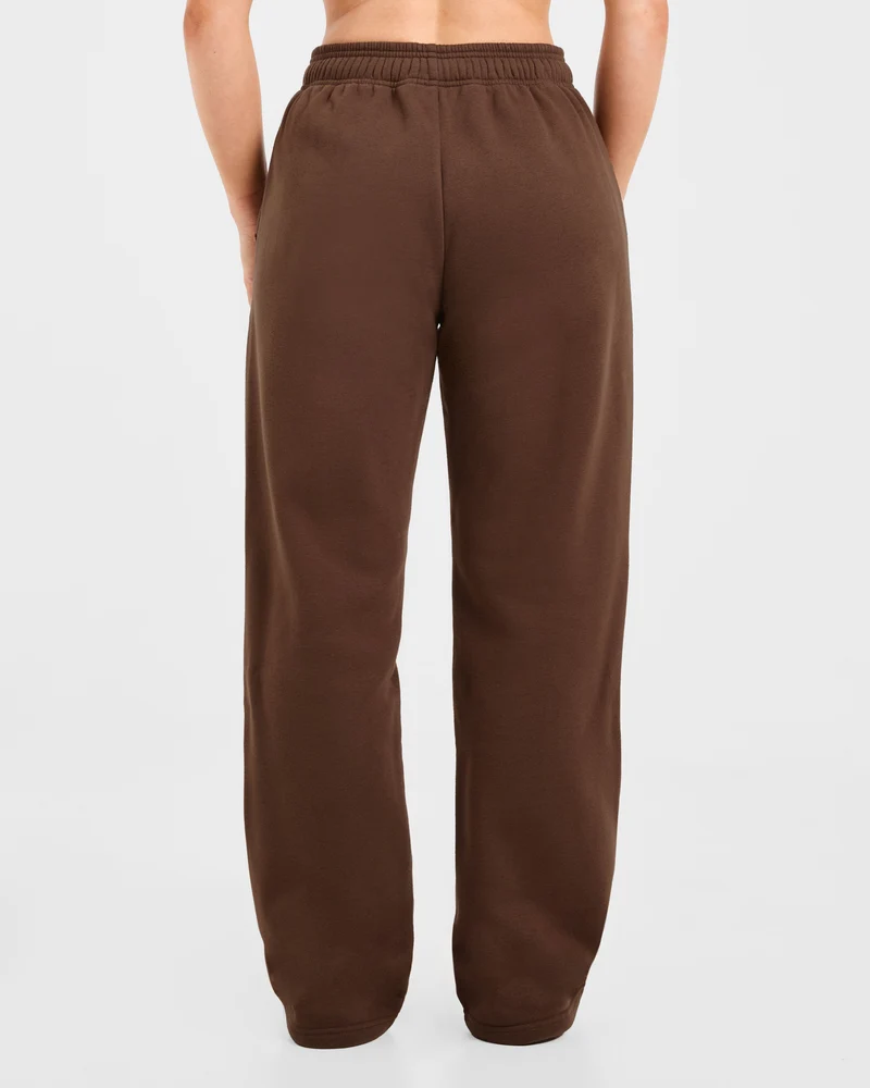 Varsity 2.0 Oversized Straight Leg Joggers - Marron