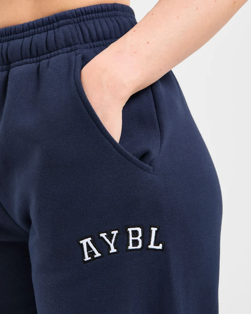 Varsity 2.0 Oversized Straight Leg Joggers - Navy