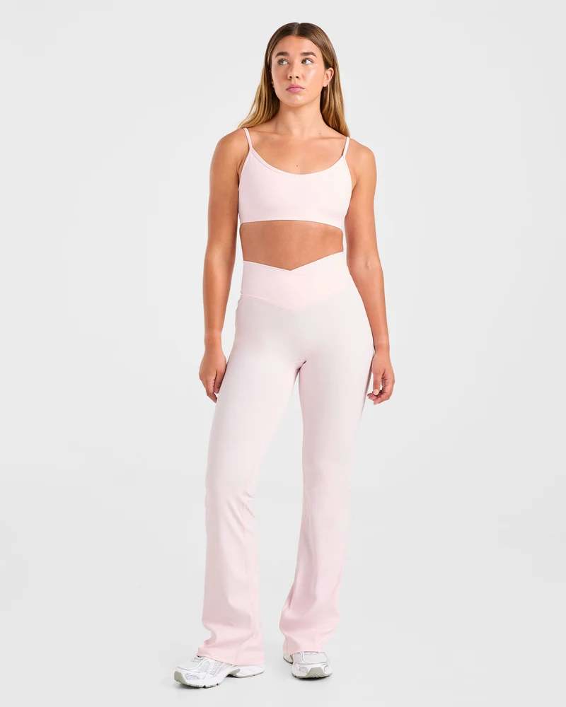 Sculpt Wrap Flared Leggings - Iced Rose