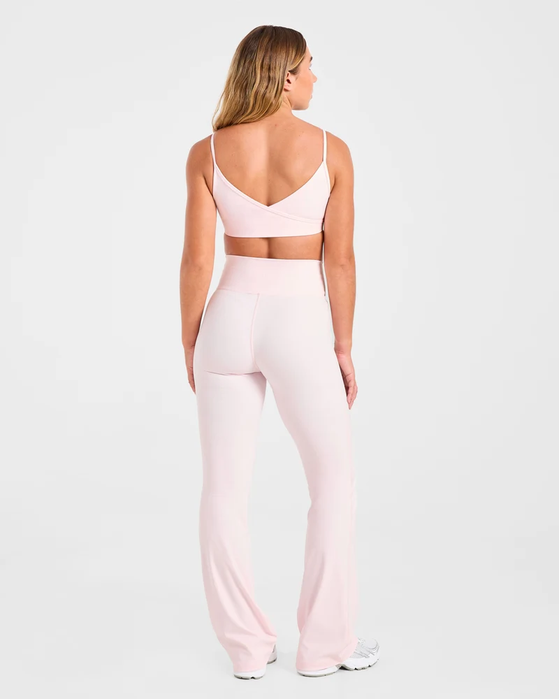 Sculpt Wrap Flared Leggings - Iced Rose