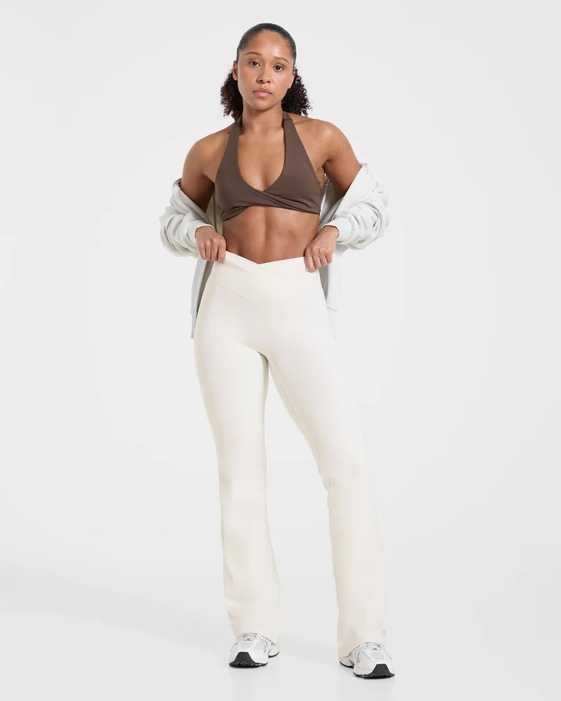 Sculpt Wrap Flared Leggings - Tofu