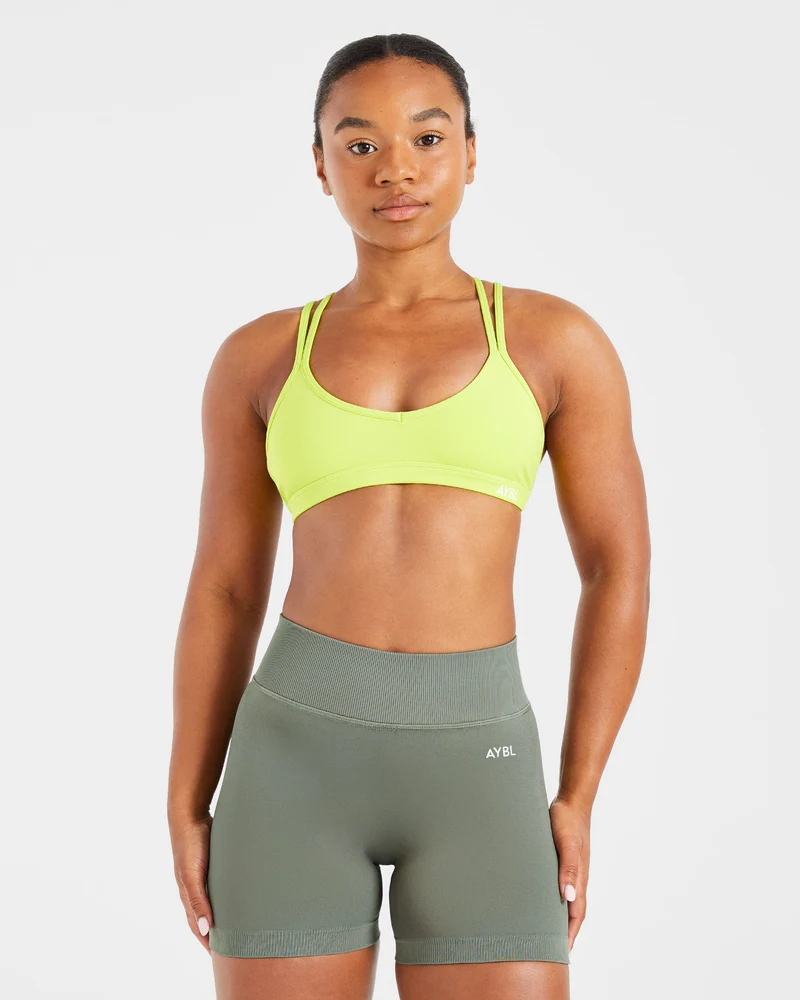 Essential Strappy Sports Bra - Lime Punch