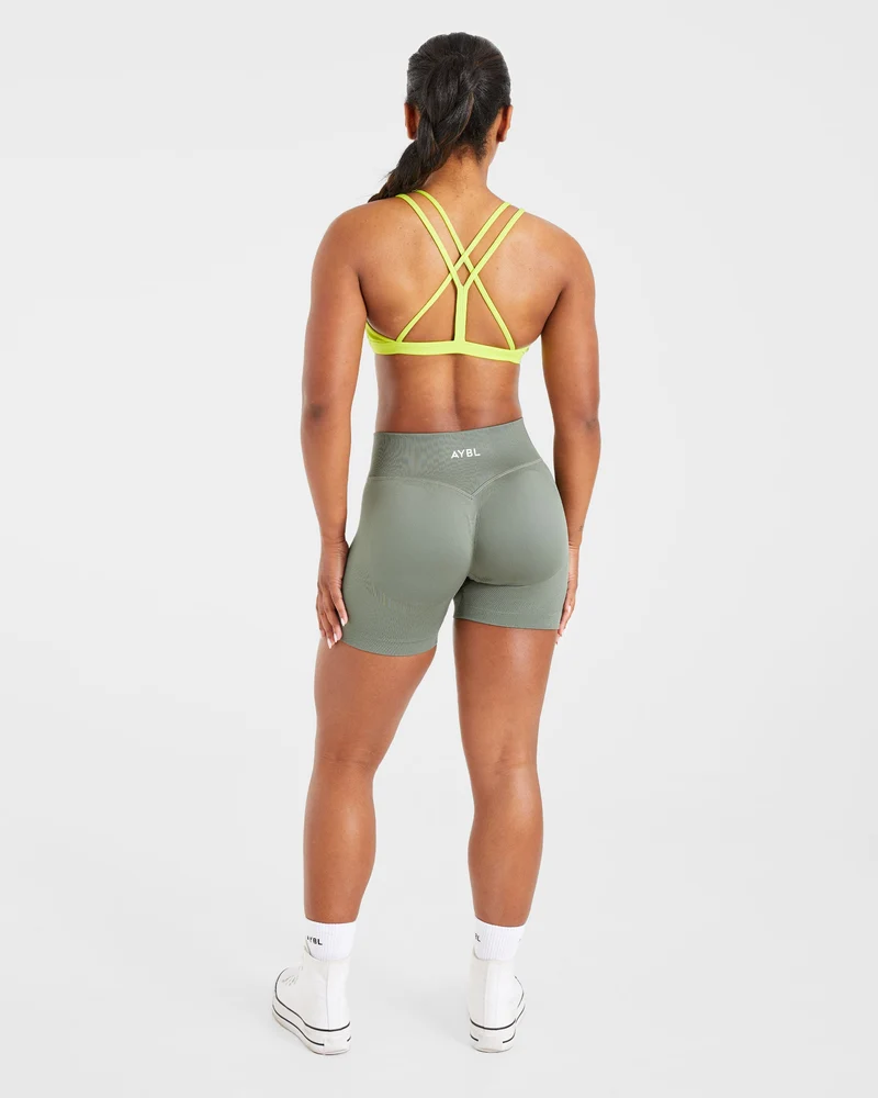 Essential Strappy Sports Bra - Lime Punch