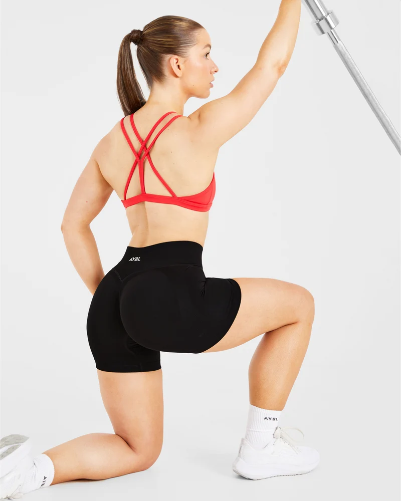 Essential Strappy Sports Bra - True Rouge