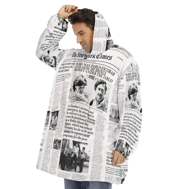 Don Pablo Escobar Pullover Sherpa Fleece Hoodie