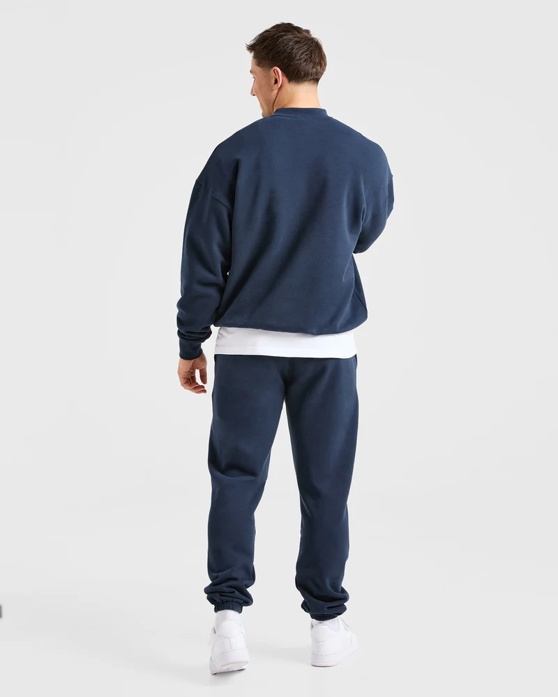 Essential Oversized Joggers - Navy