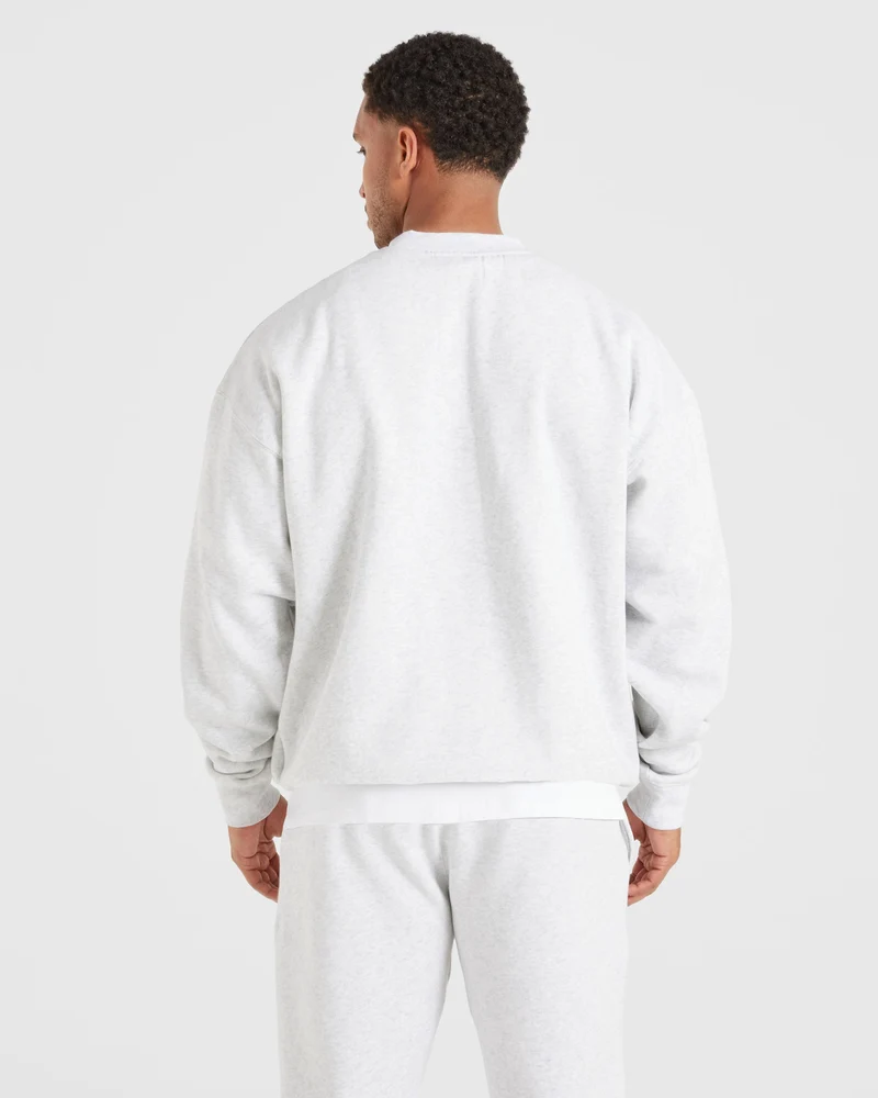 Essential Oversized Sweater - Grey Marl