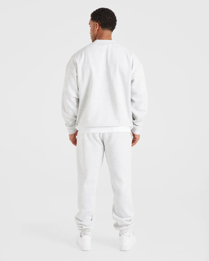 Essential Oversized Sweater - Grey Marl