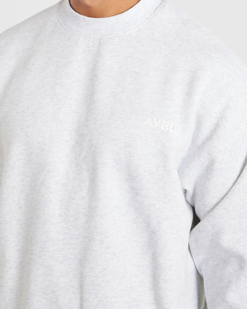 Essential Oversized Sweater - Grey Marl