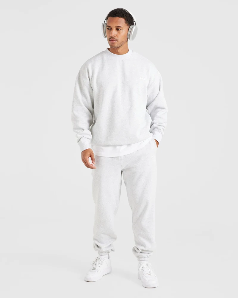 Essential Oversized Sweater - Grey Marl