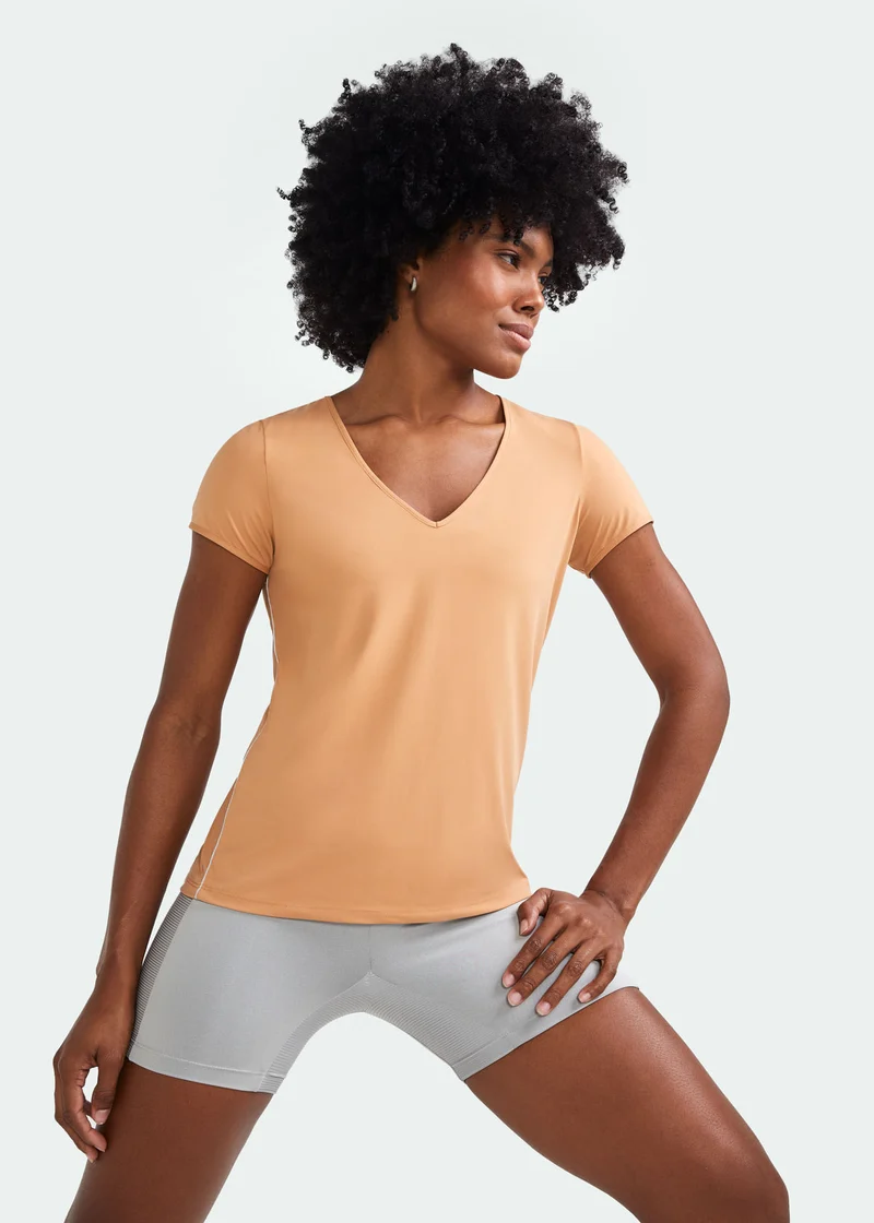 T-shirt Mulher Manga Curta Silver