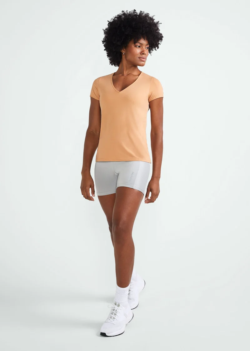 T-shirt Mulher Manga Curta Silver