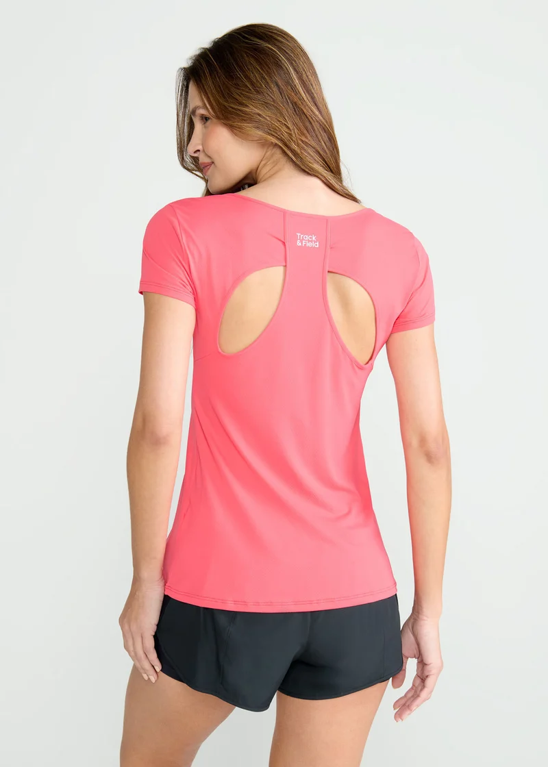 T-shirt Mulher Manga Curta Gota