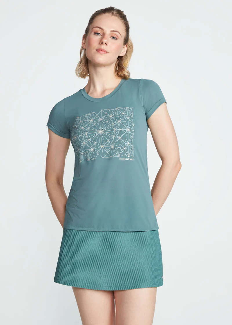 T-Shirt Mulher Manga Curta Thermodry Reflexos