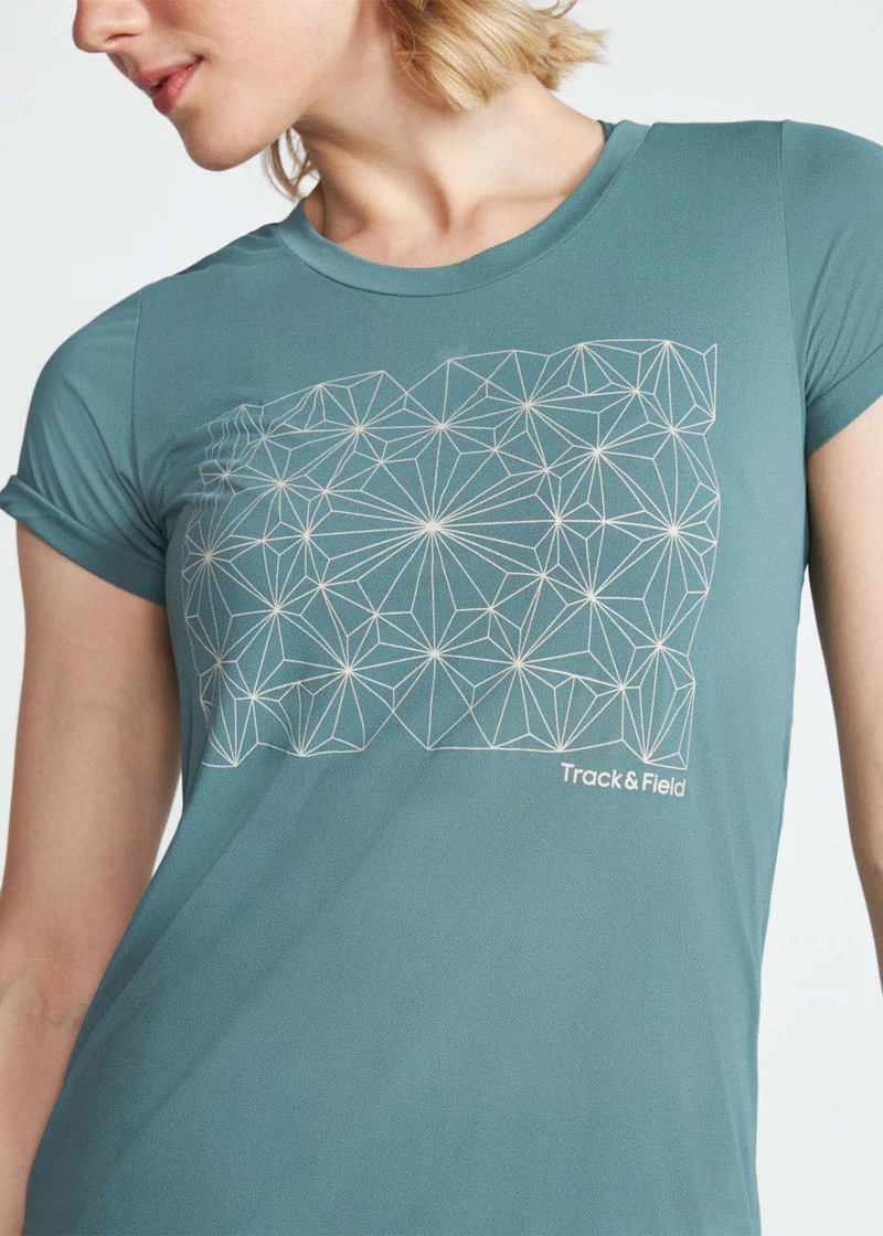T-Shirt Mulher Manga Curta Thermodry Reflexos