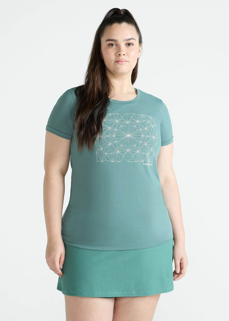 T-Shirt Mulher Manga Curta Thermodry Reflexos