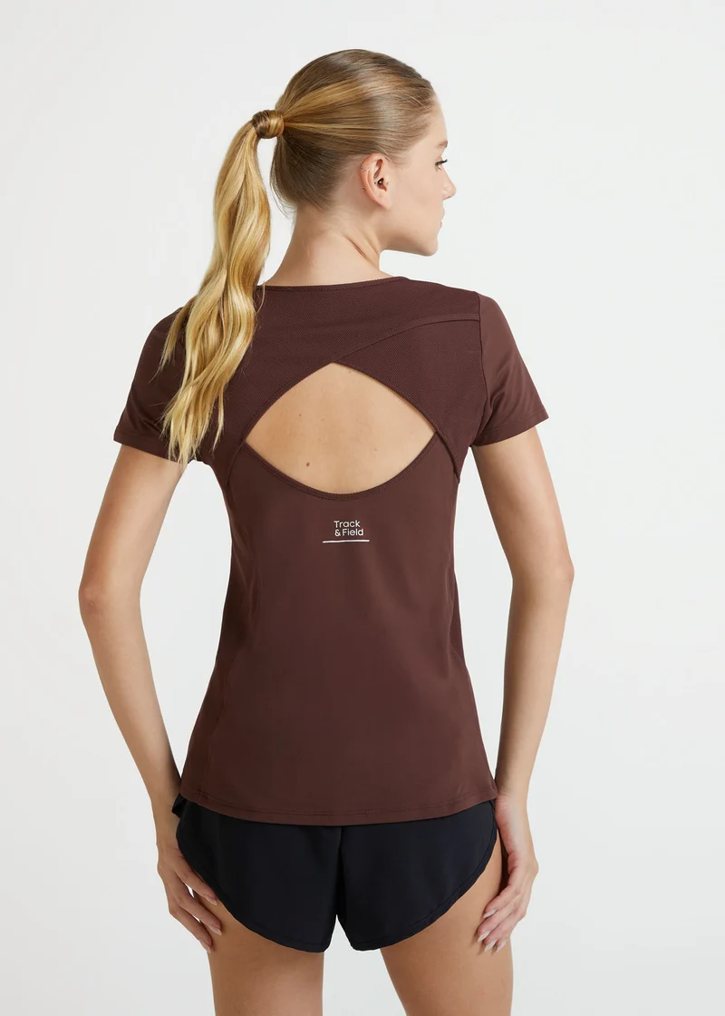 T-shirt Mulher Manga Curta Transpasse