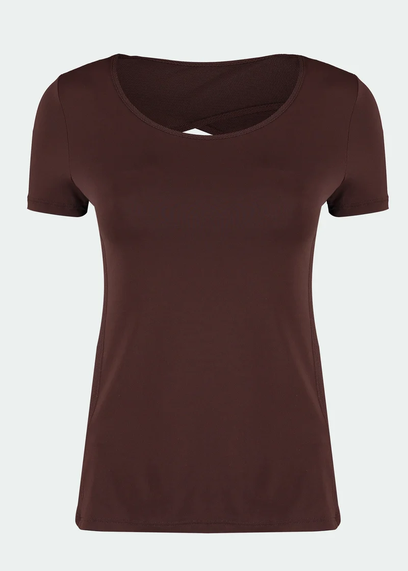 T-shirt Mulher Manga Curta Transpasse
