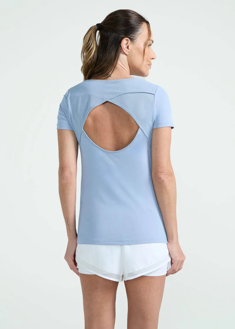 T-shirt Mulher Manga Curta Transpasse