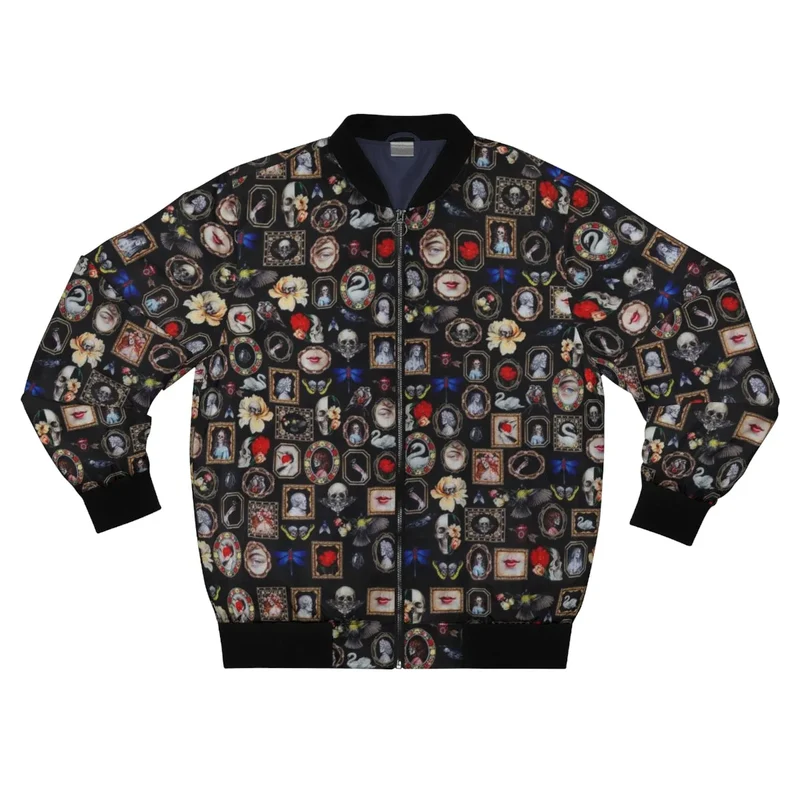 Fashion Pattern Art Golden Frame Bomber Jacket