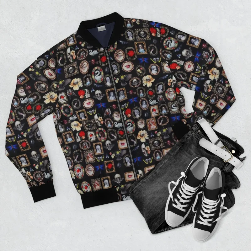 Fashion Pattern Art Golden Frame Bomber Jacket