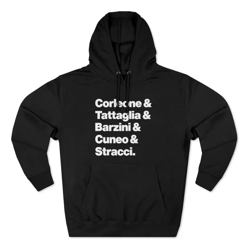 New York Five Families Corleone Tattaglia Barzini Cuneo Stracci Pullover Hoodie