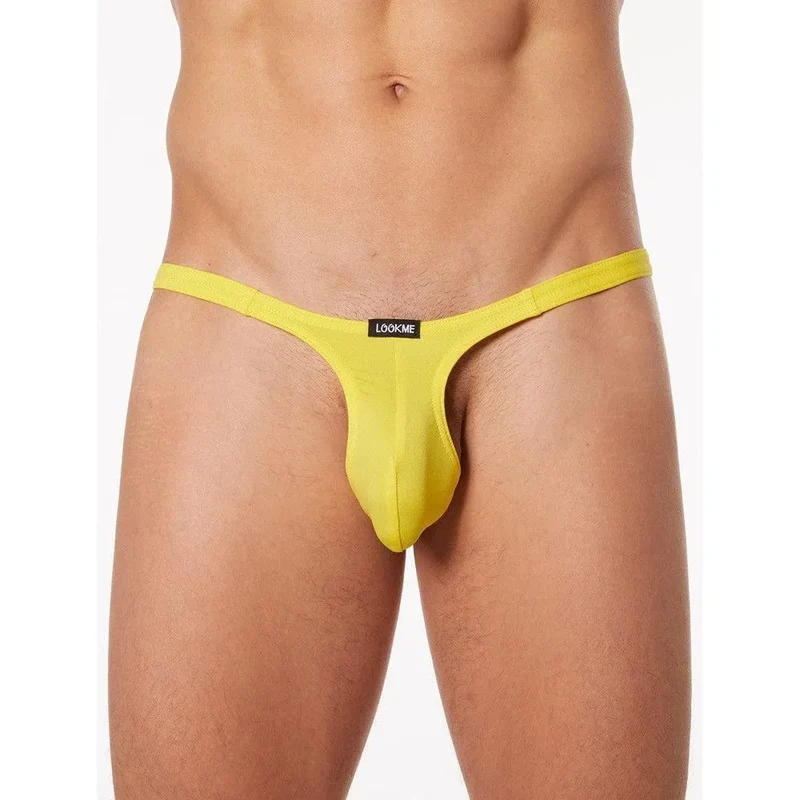 string mini jaune échancré mignon sexy femme polyamide élasthanne extensible confortable durable léger élégante collection lookme