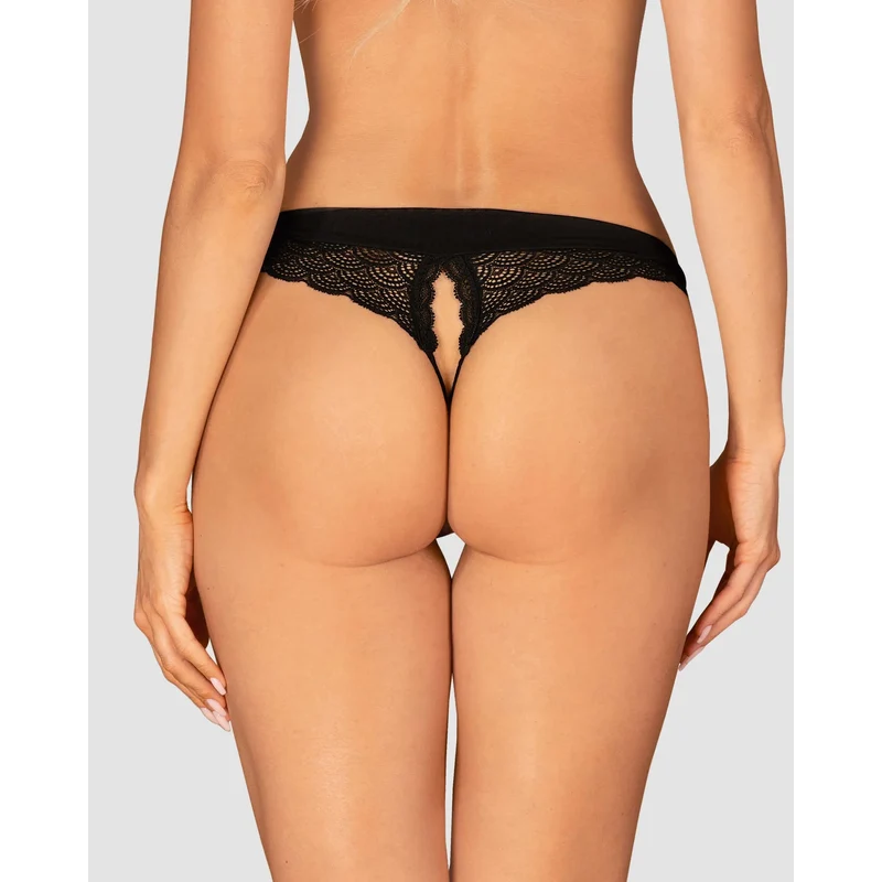 culotte entrejambe ouverte dentelle noire Chemeris féminité séduction confort élégante audacieuse douce élasthanne géométrique pendentif argent tailles variées