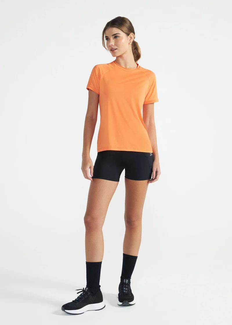 T-shirt Mulher Manga Curta Uv Mesh