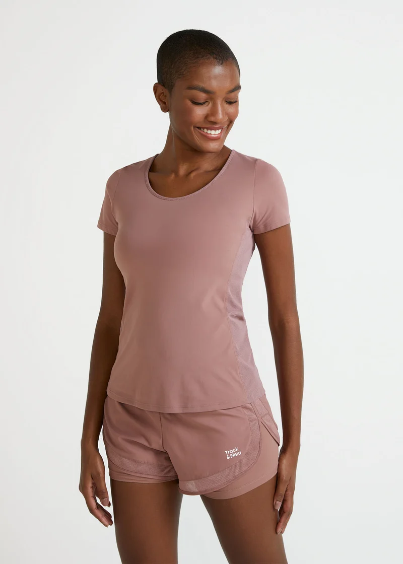 T-shirt Mulher Manga Curta Transpasse