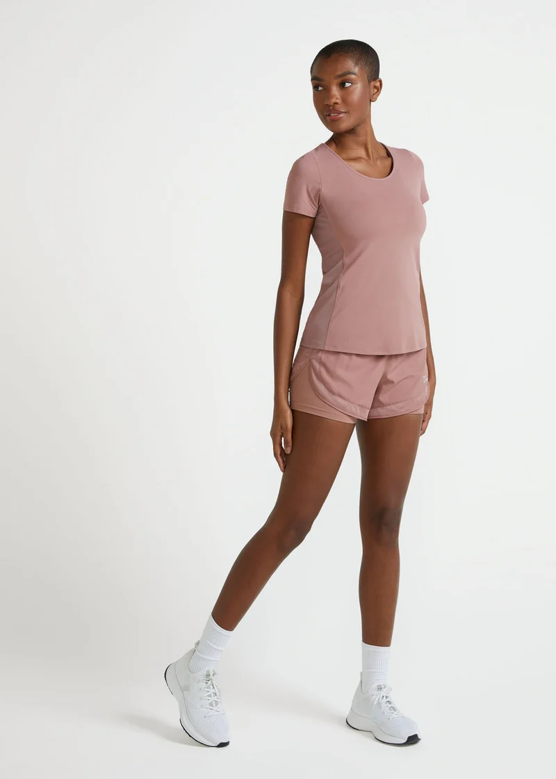 T-shirt Mulher Manga Curta Transpasse