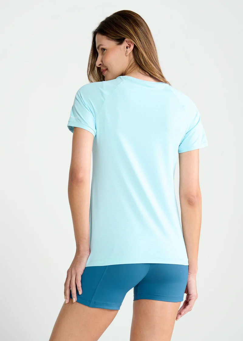 T-shirt Mulher Manga Curta Uv Mesh